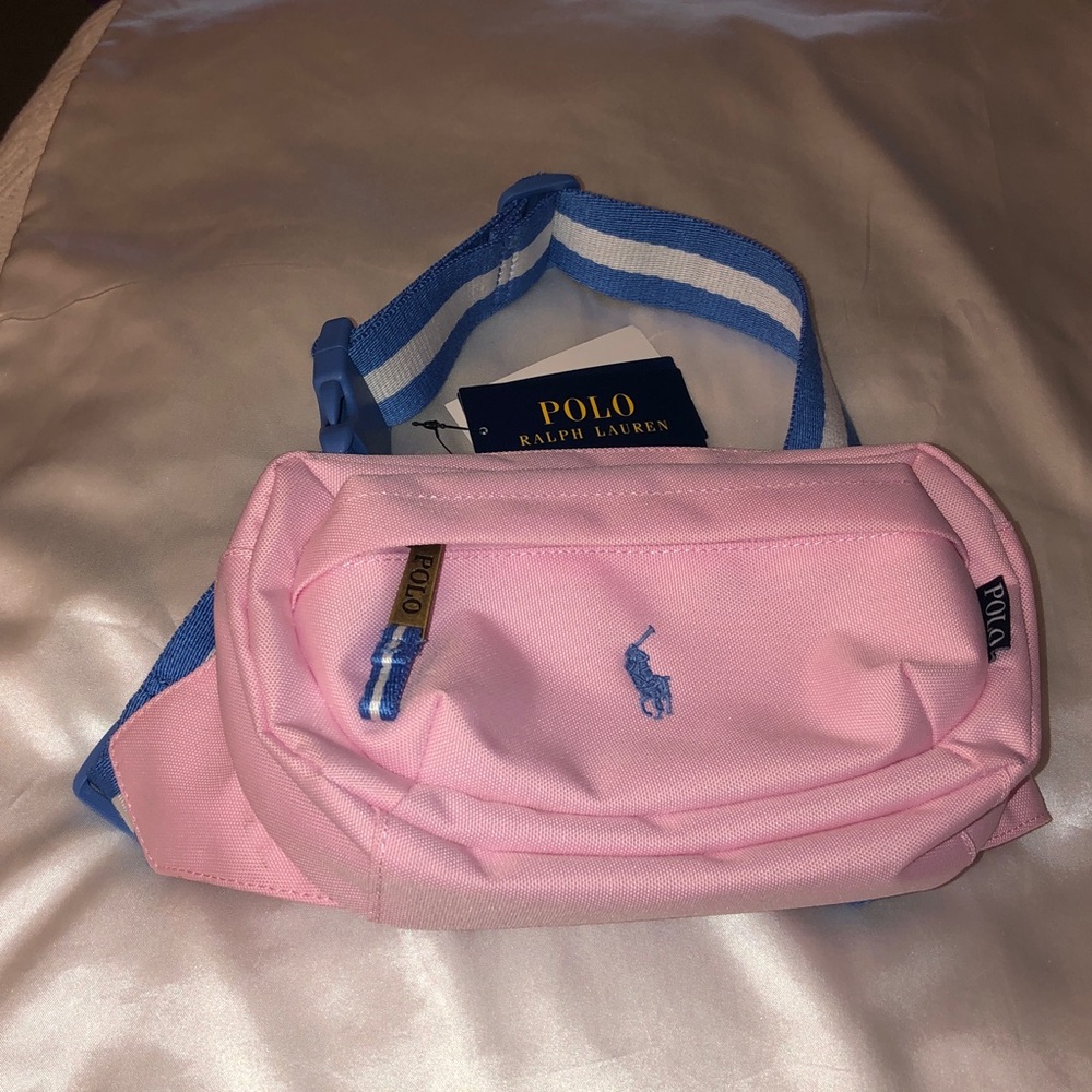 Polo by Ralph Lauren Carmel Pink Embroidered Polo Pony Logo Waist Bag OS NWT